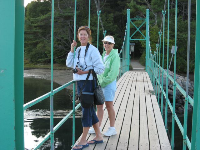 Janet and Linda at Wiggly Bridge